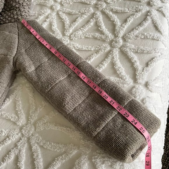 MANOUSH Anthropologie Gray Wool Blend Snap Front Sweater Cardigan Coat - Picture 14 of 14